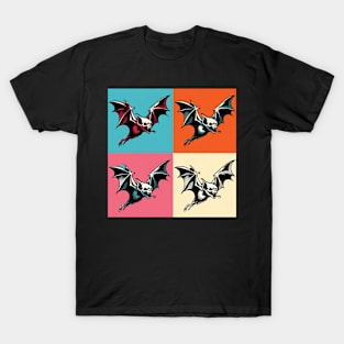 Night Wings Unleashed: Pop Art Bat Extravaganza T-Shirt